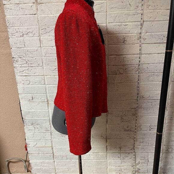 Jessica Howard Red Formal Evening Blazer Jacket Petite 14 - Picture 5 of 10